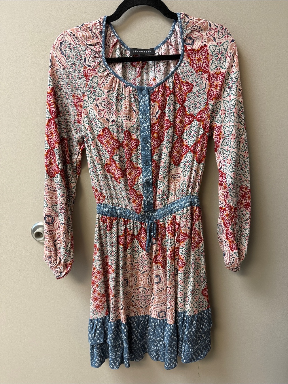 Gibsonlook Mix-Print Midi Dress - red Multicolor